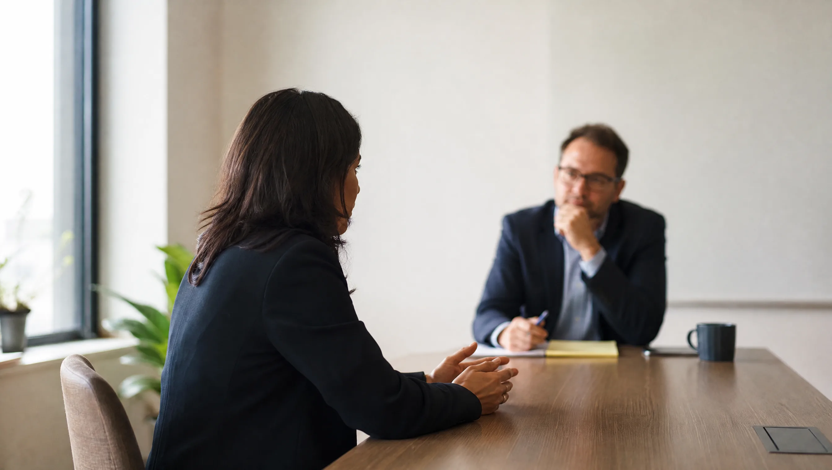 The interview is decided before the third answer.